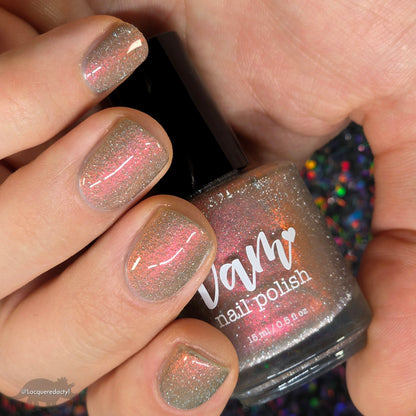 Shall We Have A Seance? - Gray Nail Polish - Reflective Nail Polish - Ghostly Collection - Halloween 2025 - Dam Nail Polish