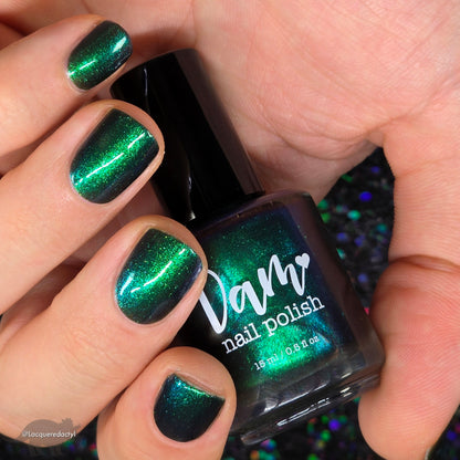 I Call Boo-sh*t - Black Nail Polish - Shimmer Nail Polish - Ghostly Collection - Halloween 2025 - Dam Nail Polish