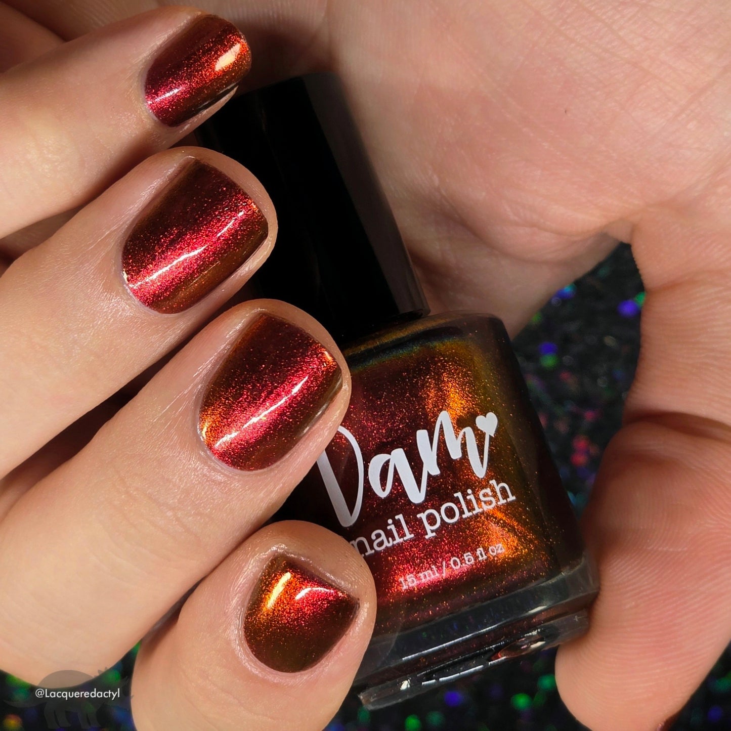Don't Disturb the Damned - Red Nail Polish - Multichrome Nail Polish - Ghostly Collection - Halloween 2025 - Dam Nail Polish