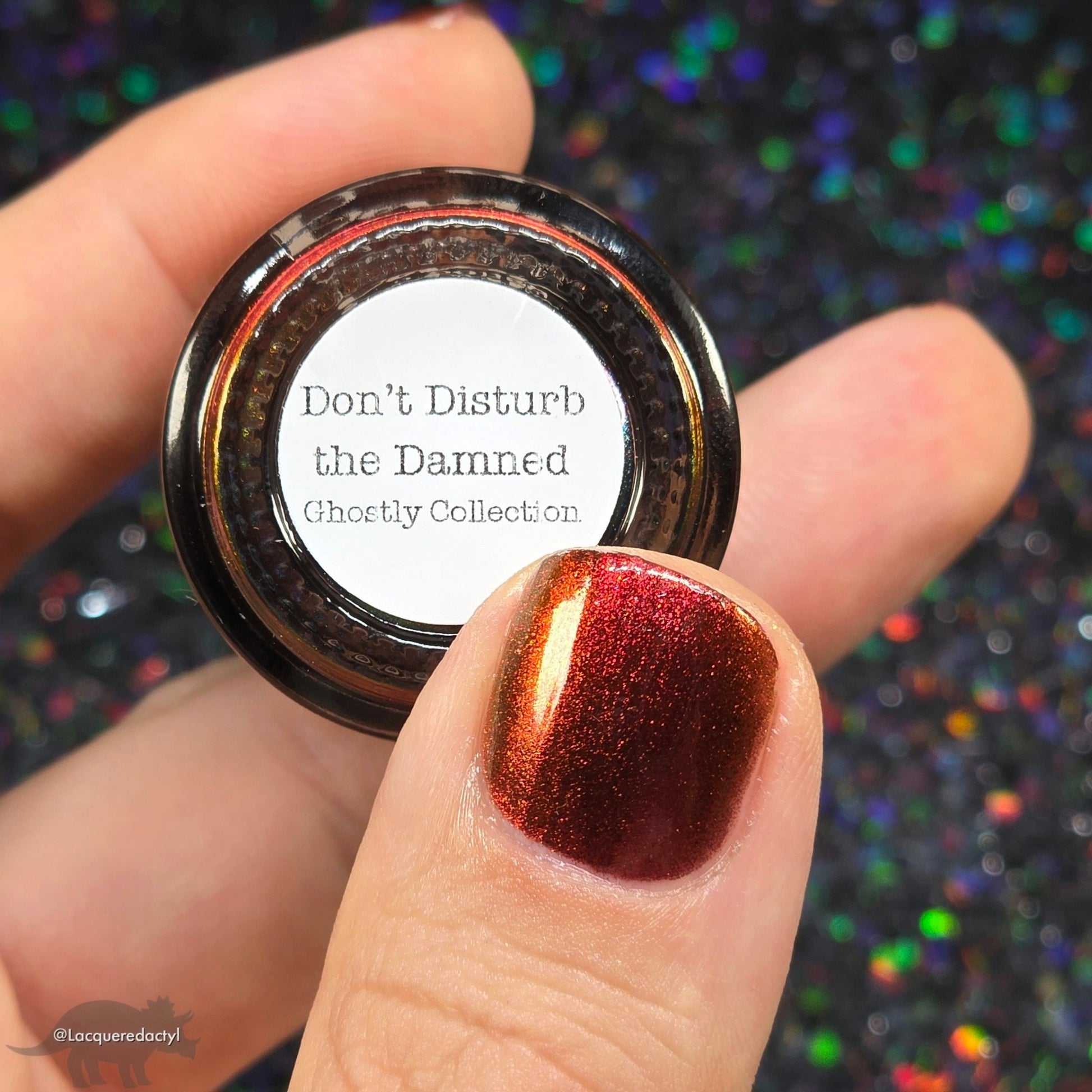 Don't Disturb the Damned - Red Nail Polish - Multichrome Nail Polish - Ghostly Collection - Halloween 2025 - Dam Nail Polish