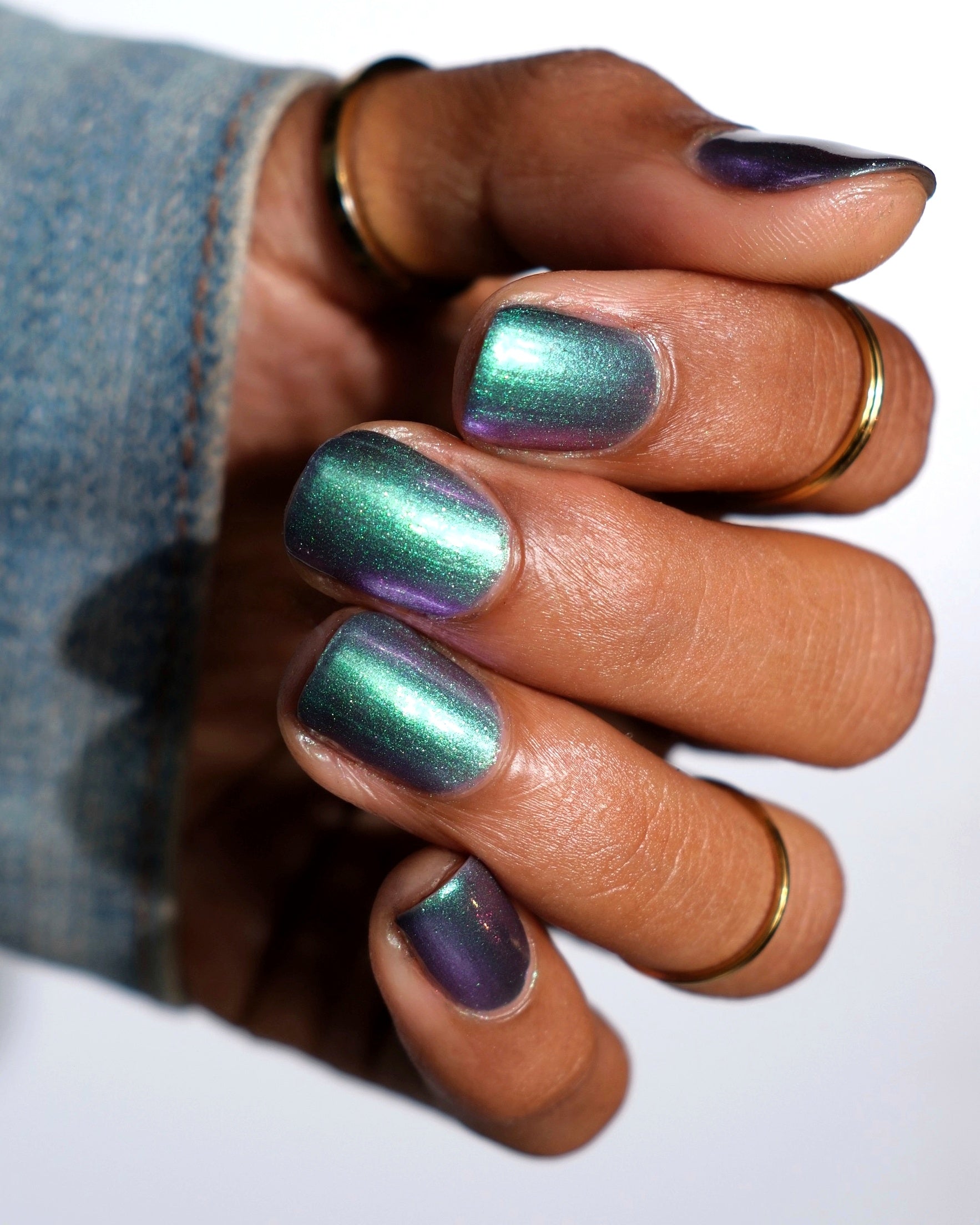 Somebody Sage Me - Gray Nail Polish with Green Shimmer - Ghostly