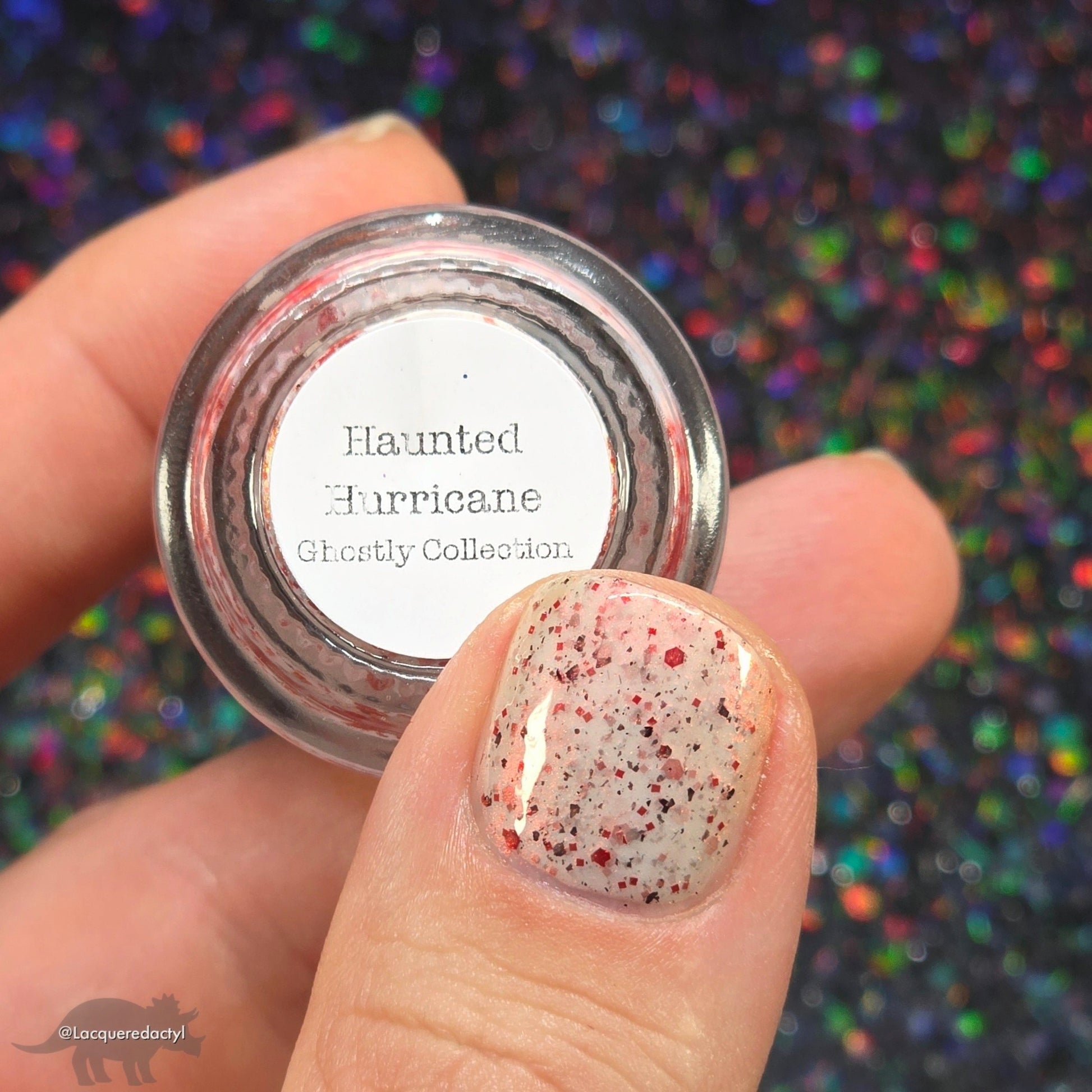 Haunted Hurricane - White Nail Polish - Crelly Nail Polish - Ghostly Collection - Halloween 2025 - Dam Nail Polish