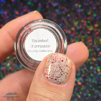 Haunted Hurricane - White Nail Polish - Crelly Nail Polish - Ghostly Collection - Halloween 2025 - Dam Nail Polish