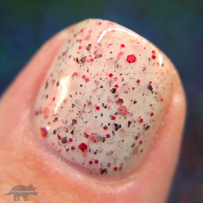 Haunted Hurricane - White Nail Polish - Crelly Nail Polish - Ghostly Collection - Halloween 2025 - Dam Nail Polish