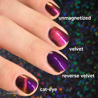 BLOODY MARY x3 - Black Nail Polish - Magnetic Nail Polish - Shimmer Nail Polish - Ghostly Collection - Halloween 2025 - Dam Nail Polish