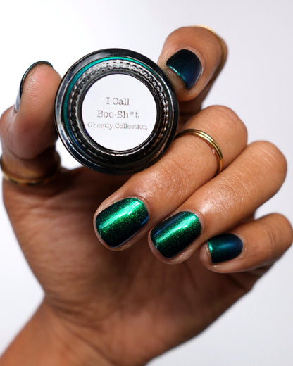 I Call Boo-sh*t - Black Nail Polish - Shimmer Nail Polish - Ghostly Collection - Halloween 2025