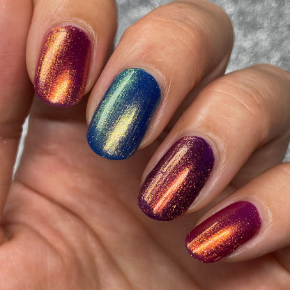 Carnival - Blue Nail Polish - Shimmer Nail Polish - Celebraciones en España Trio