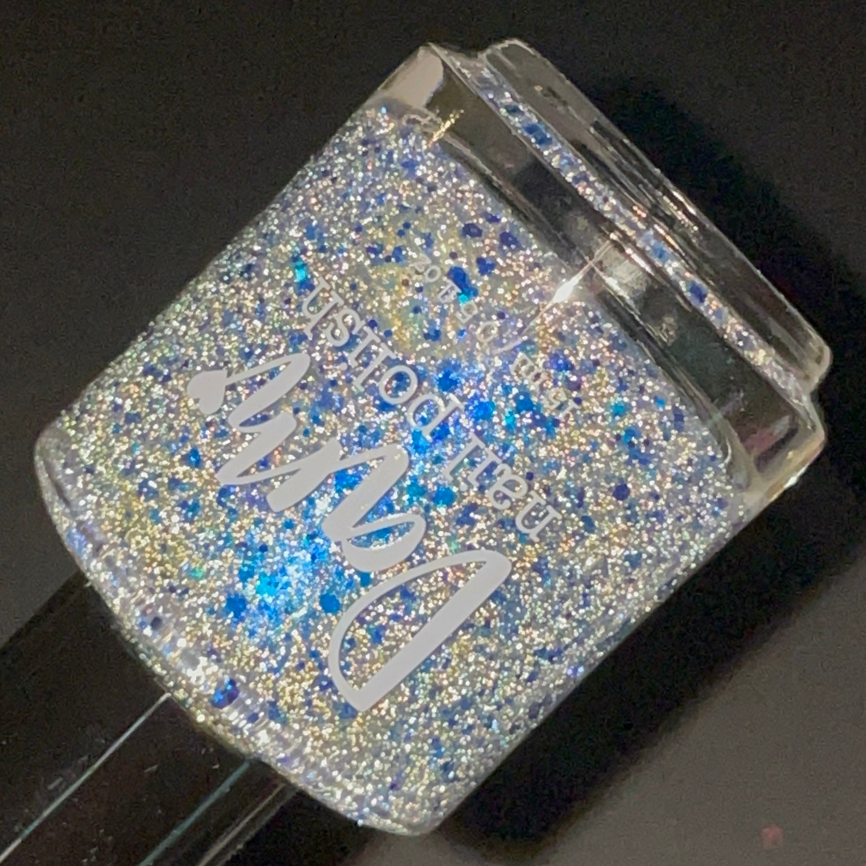 Cotton Candy Shop - Blue Silver Nail Polish - Reflective Glitter Nail Polish - Sugar Rush Collection - Dam Nail Polish