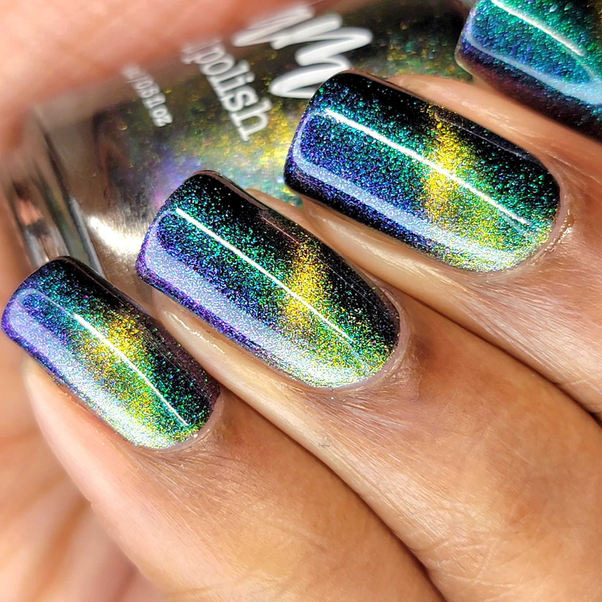 Alternate Adventure - Shifting Multichrome Magnetic Indie Nail Polish - Shifts Green, Blue, and Purple - Into the Multiverse Collection - Dam Nail Polish