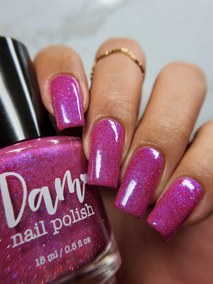 The Windy City - Pink Reflective Nail Polish - Glitter Nail Polish - PBE Exclusive - Dam Nail Polish