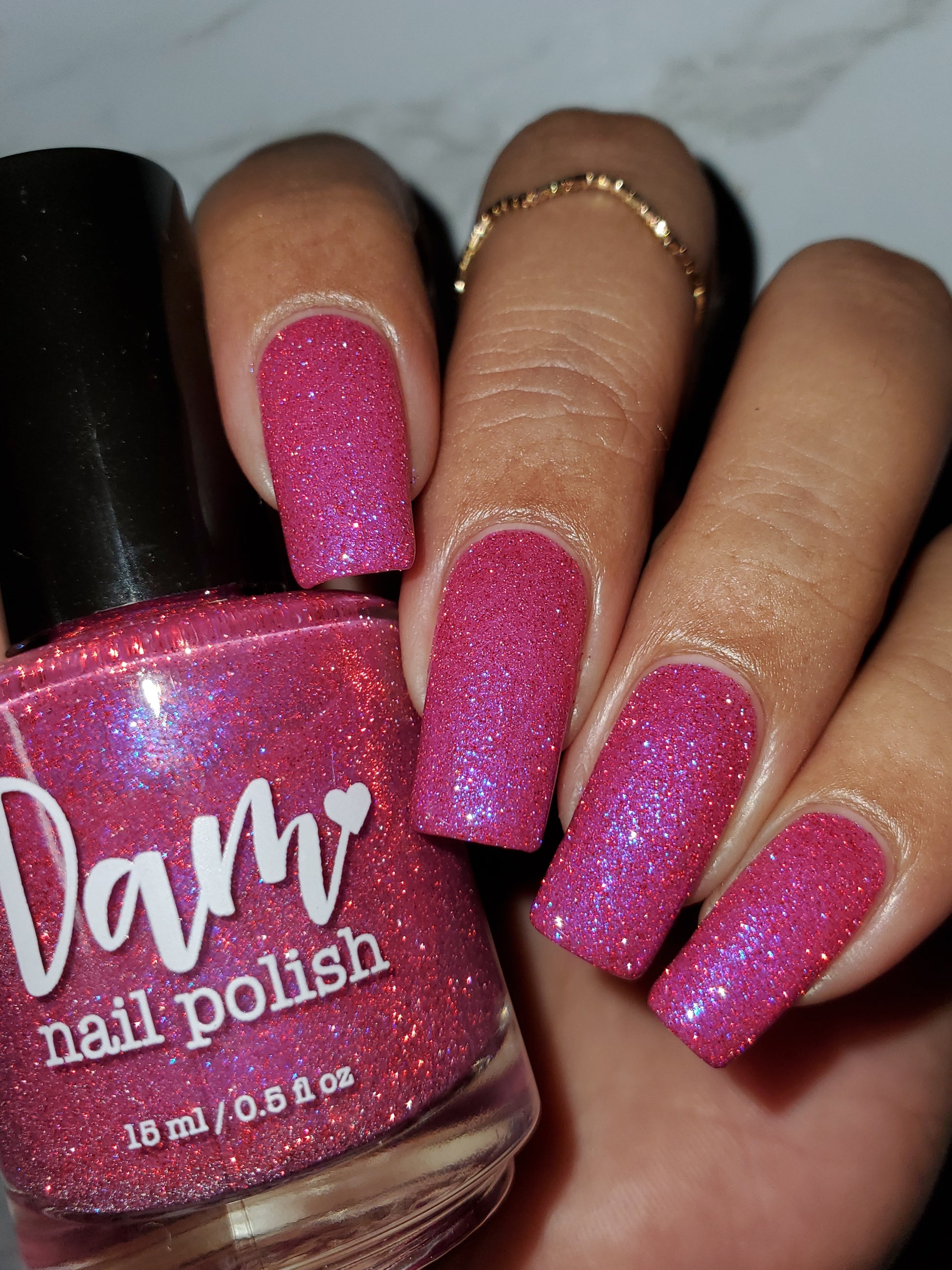 The Windy City - Pink Reflective Nail Polish - Glitter Nail Polish - PBE Exclusive - Dam Nail Polish