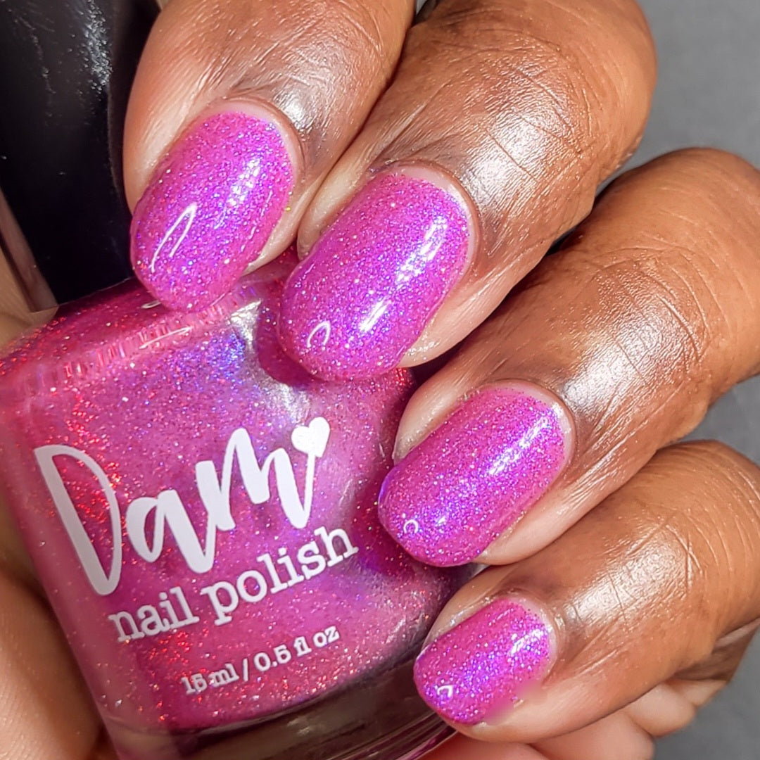 The Windy City - Pink Reflective Nail Polish - Glitter Nail Polish - PBE Exclusive - Dam Nail Polish