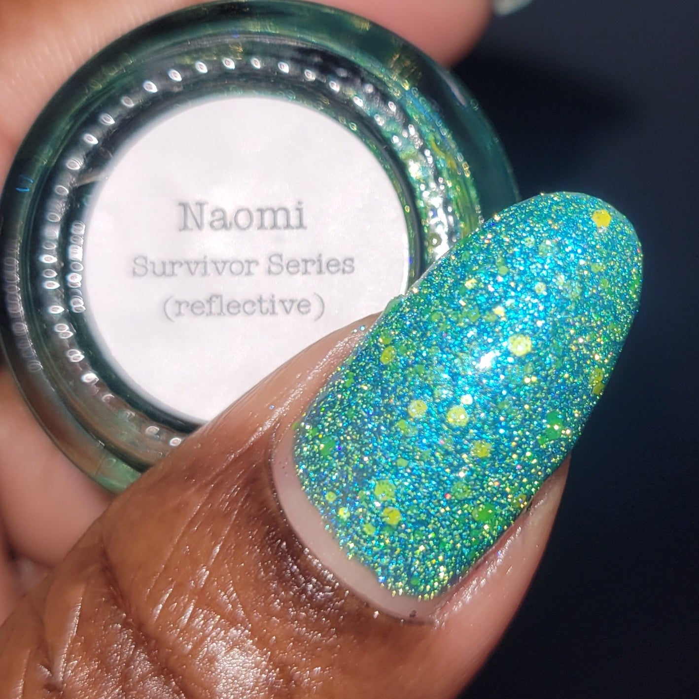 Naomi - Blue Reflective Nail Polish - Survivor Series - Dam Nail Polish