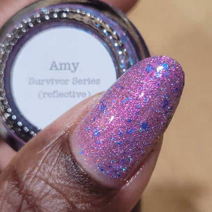 Amy - Pink Reflective Nail Polish - Survivor Series