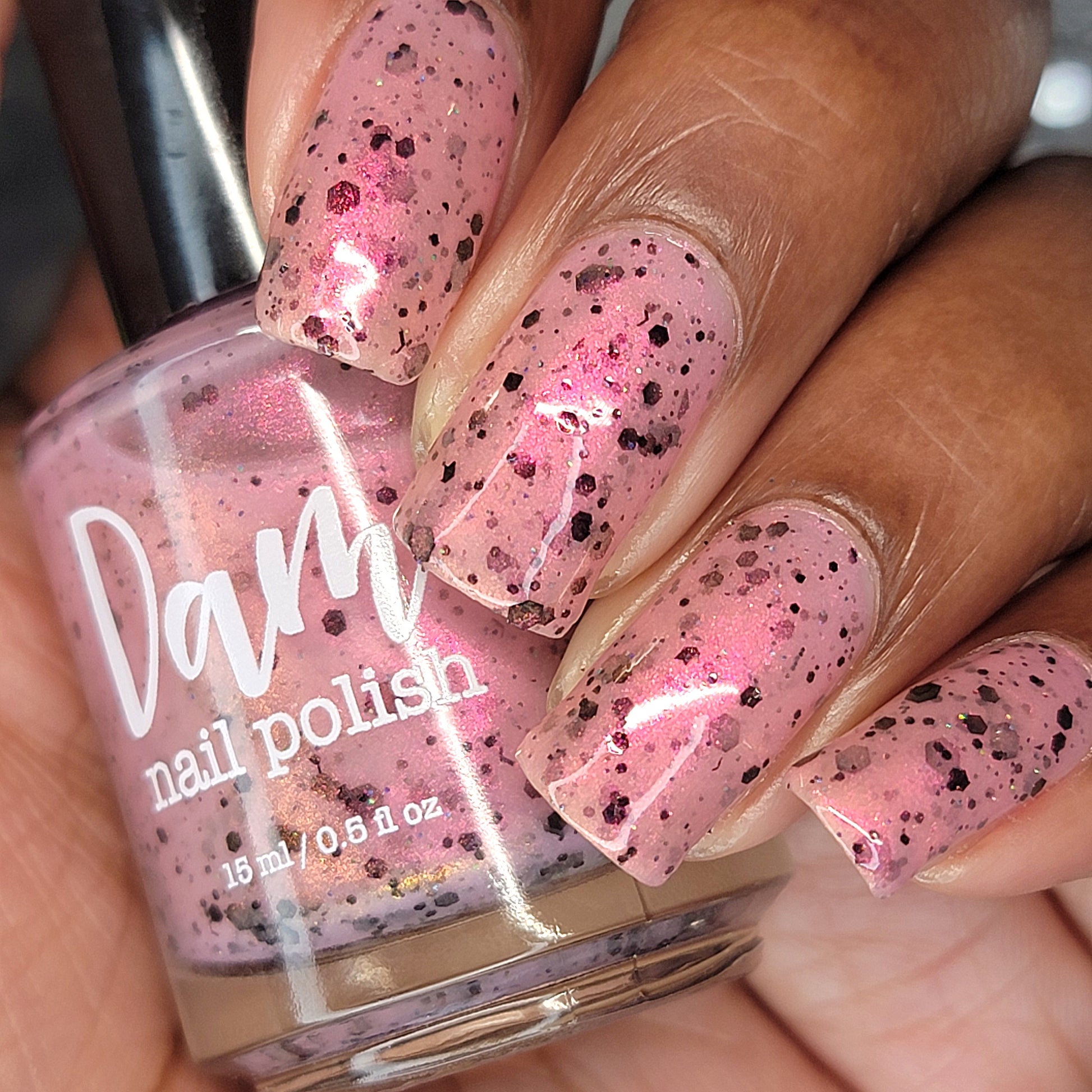 Love Boba Berry Much - Pink Crelly Nail Polish - Boba Collection - Dam Nail Polish