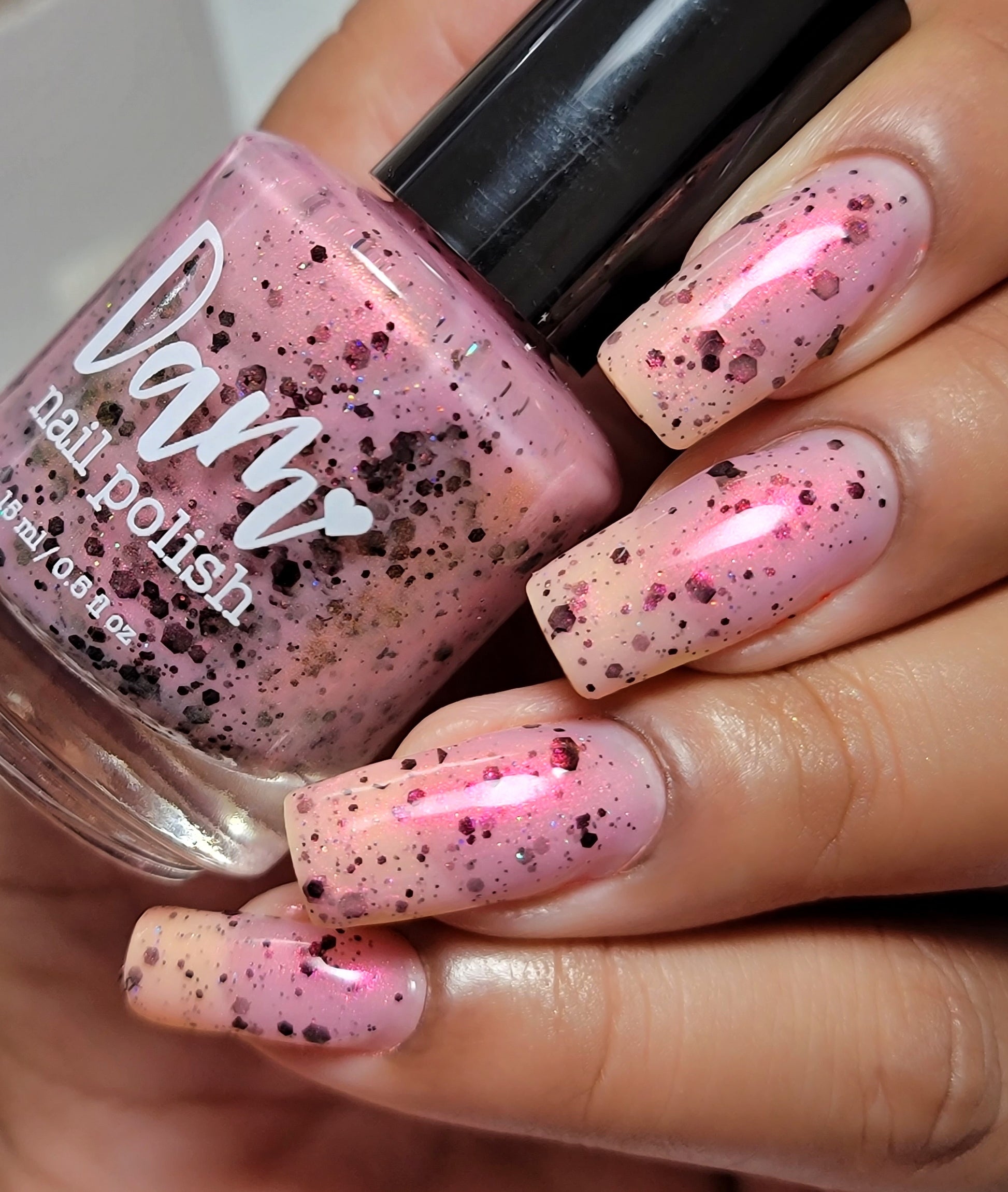 Love Boba Berry Much - Pink Crelly Nail Polish - Boba Collection - Dam Nail Polish