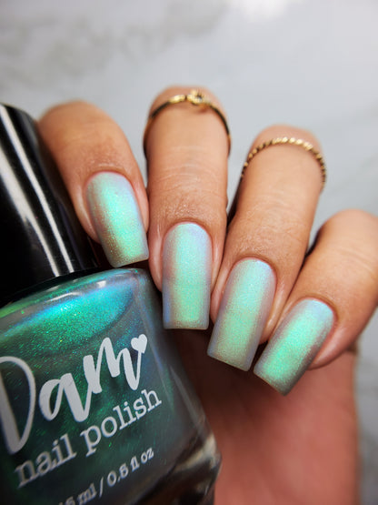 Get This Polish You Must - Green Shimmer Nail Polish - Trust the Shimmer Collection