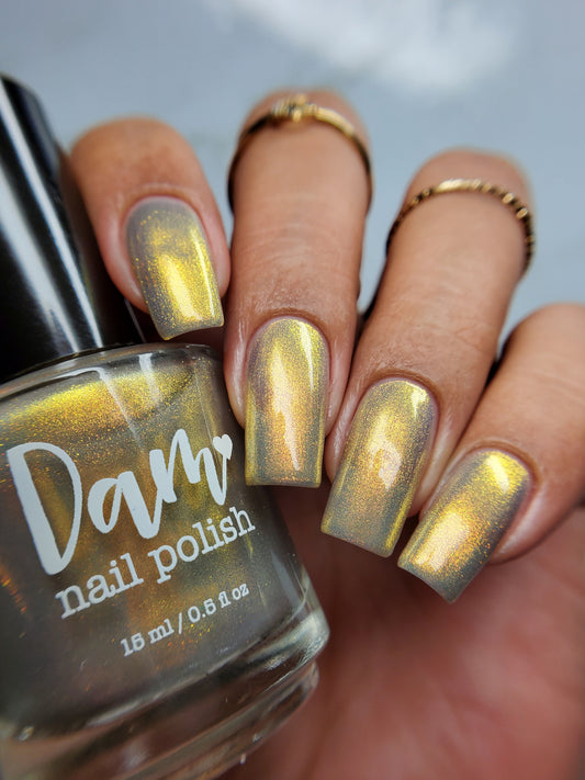 Some Like It Hoth - Gold Shimmer Nail Polish - Trust the Shimmer Collection - Dam Nail Polish