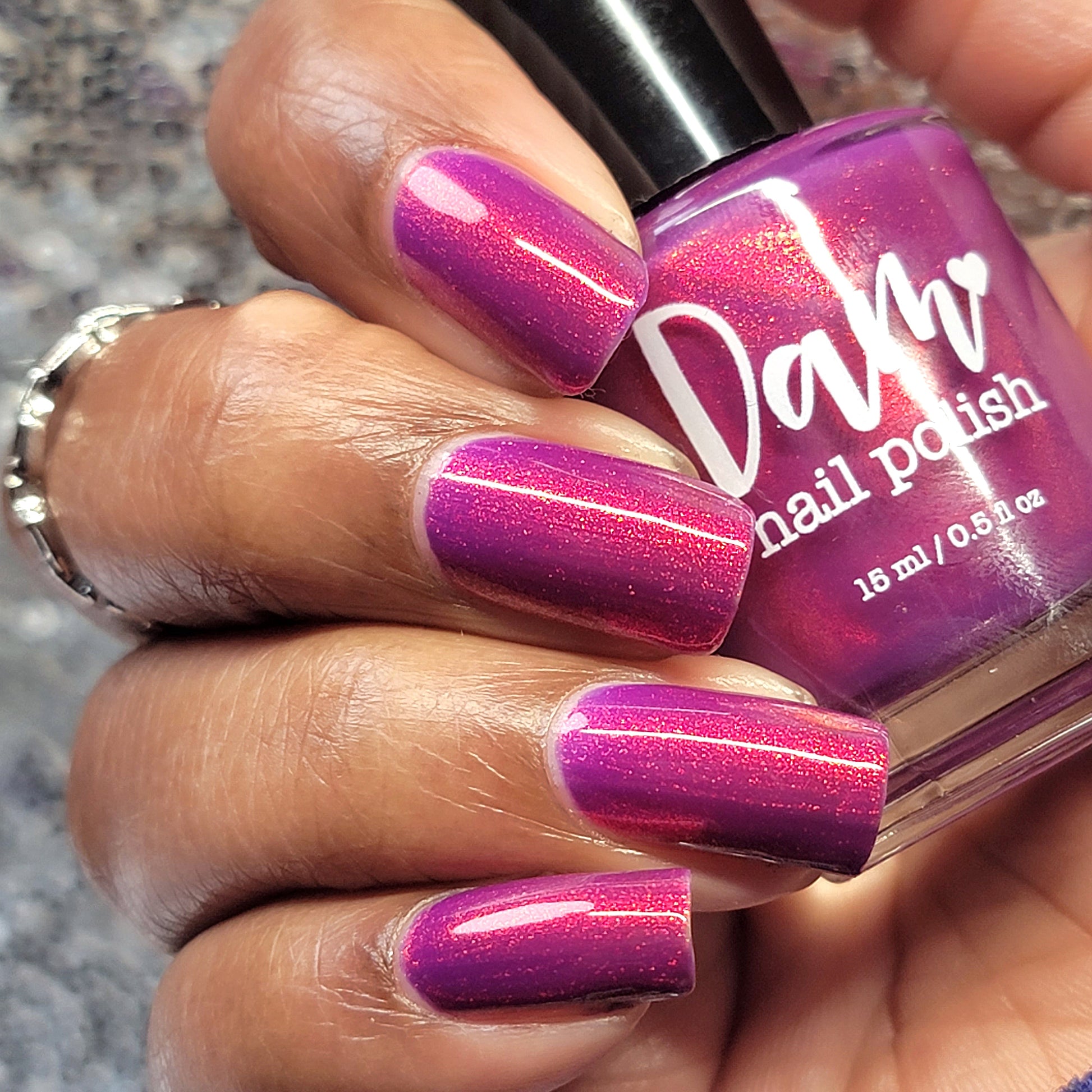 Dark Eyes Blossom - Purple Nail Polish - Shimmer Nail Polish - SHIMMAHS Facebook Custom - Dam Nail Polish