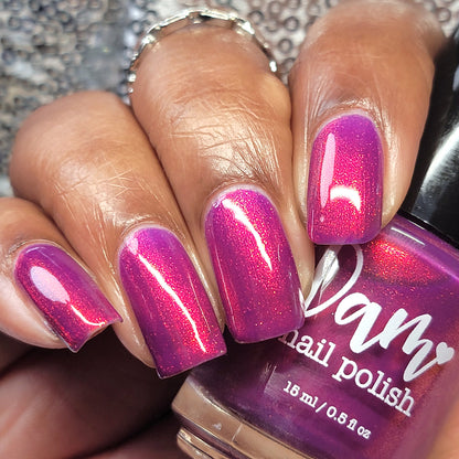 Dark Eyes Blossom - Purple Nail Polish - Shimmer Nail Polish - SHIMMAHS Facebook Custom - Dam Nail Polish