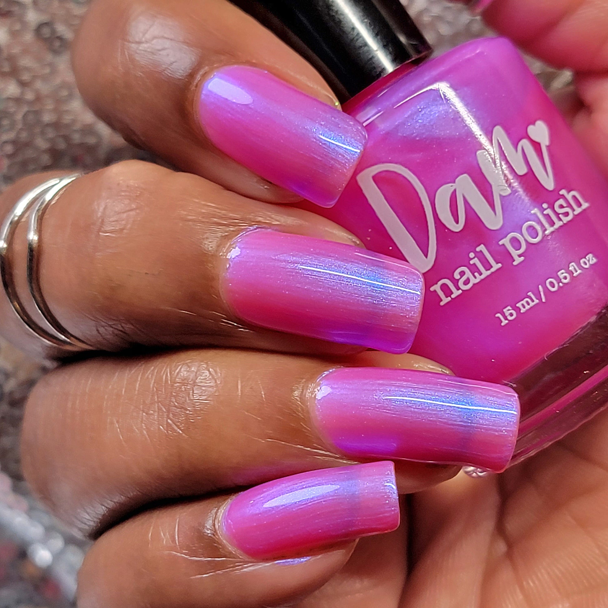 Jared - Pink Shimmer Nail Polish - Survivor Series - Dam Nail Polish