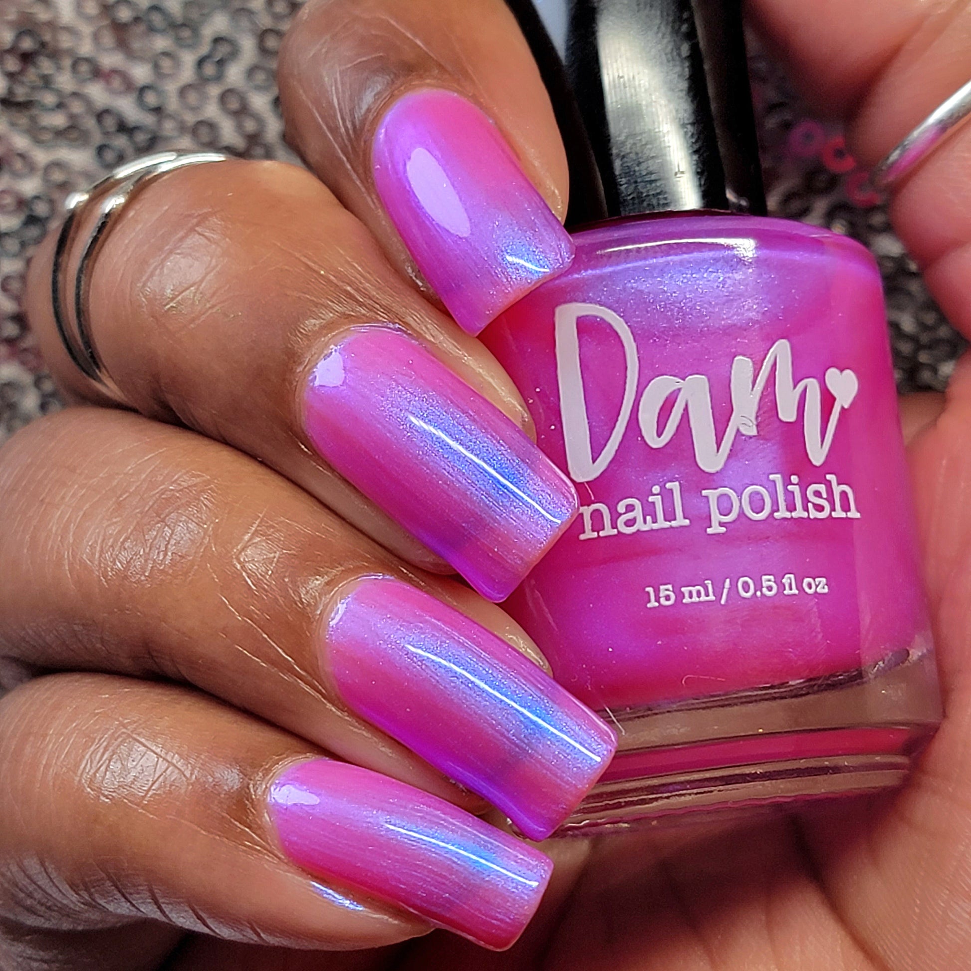 Jared - Pink Shimmer Nail Polish - Survivor Series - Dam Nail Polish