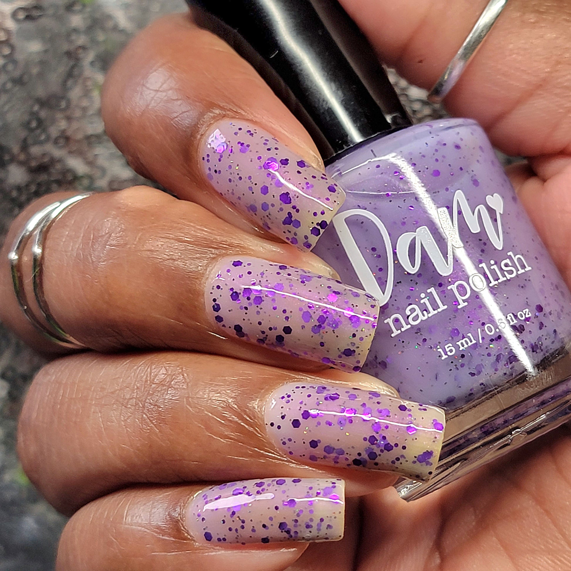 Taro Tea Wannabe - Light Purple Crelly - Glitter Nail Polish - Shimmer Nail Polish - Sweet Sips Collection - Dam Nail Polish