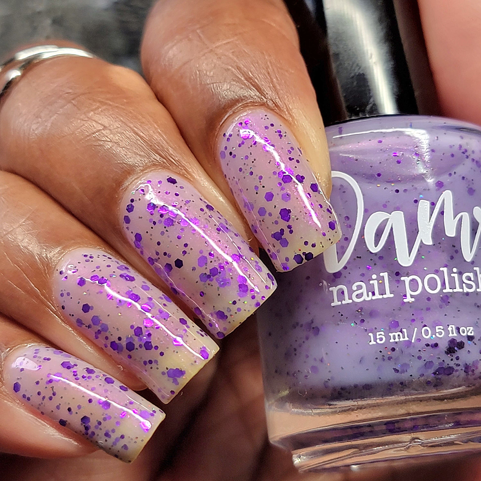 Taro Tea Wannabe - Light Purple Crelly - Glitter Nail Polish - Shimmer Nail Polish - Sweet Sips Collection - Dam Nail Polish