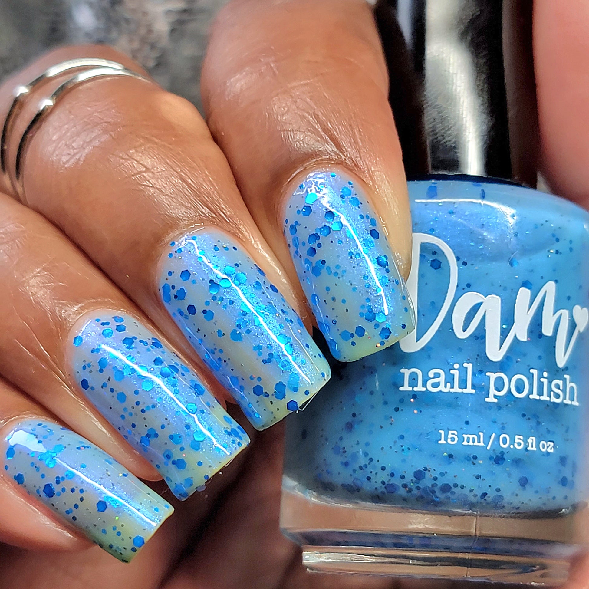 Blueberry Sanctuary - Light Blue Crelly - Glitter Nail Polish - Shimmer Nail Polish - Sweet Sips Collection - Dam Nail Polish