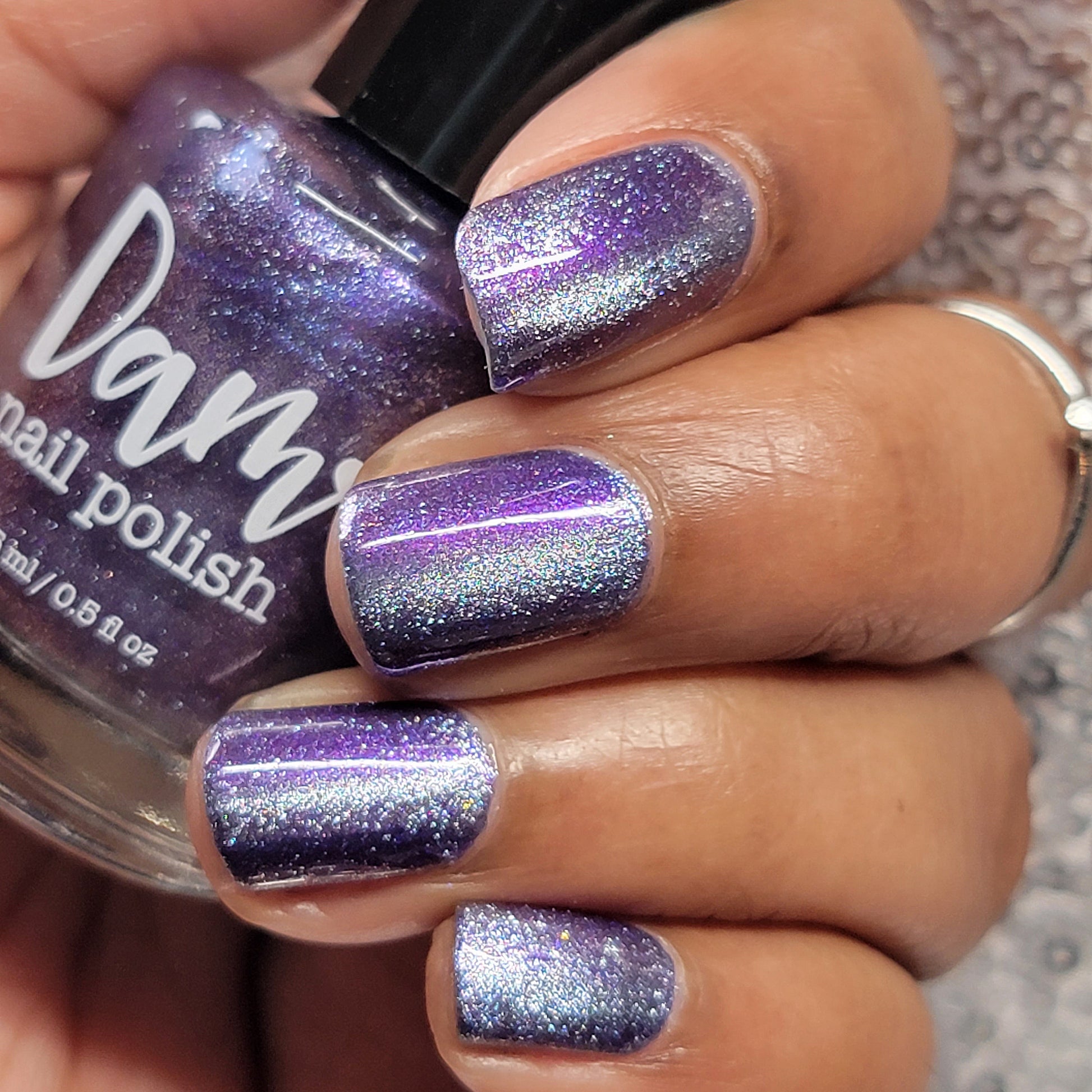 Grand Celebration - Purple Shimmer Magnetic Nail Polish - 10th Anniversary Trio - Dam Nail Polish