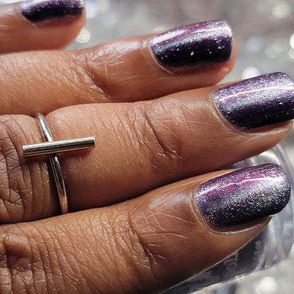 Grand Celebration - Purple Shimmer Magnetic Nail Polish - 10th Anniversary Trio - Dam Nail Polish