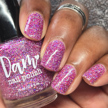 Love at First Bite - Purple Nail Polish - Reflective Glitter Nail Polish - Bitten Collection