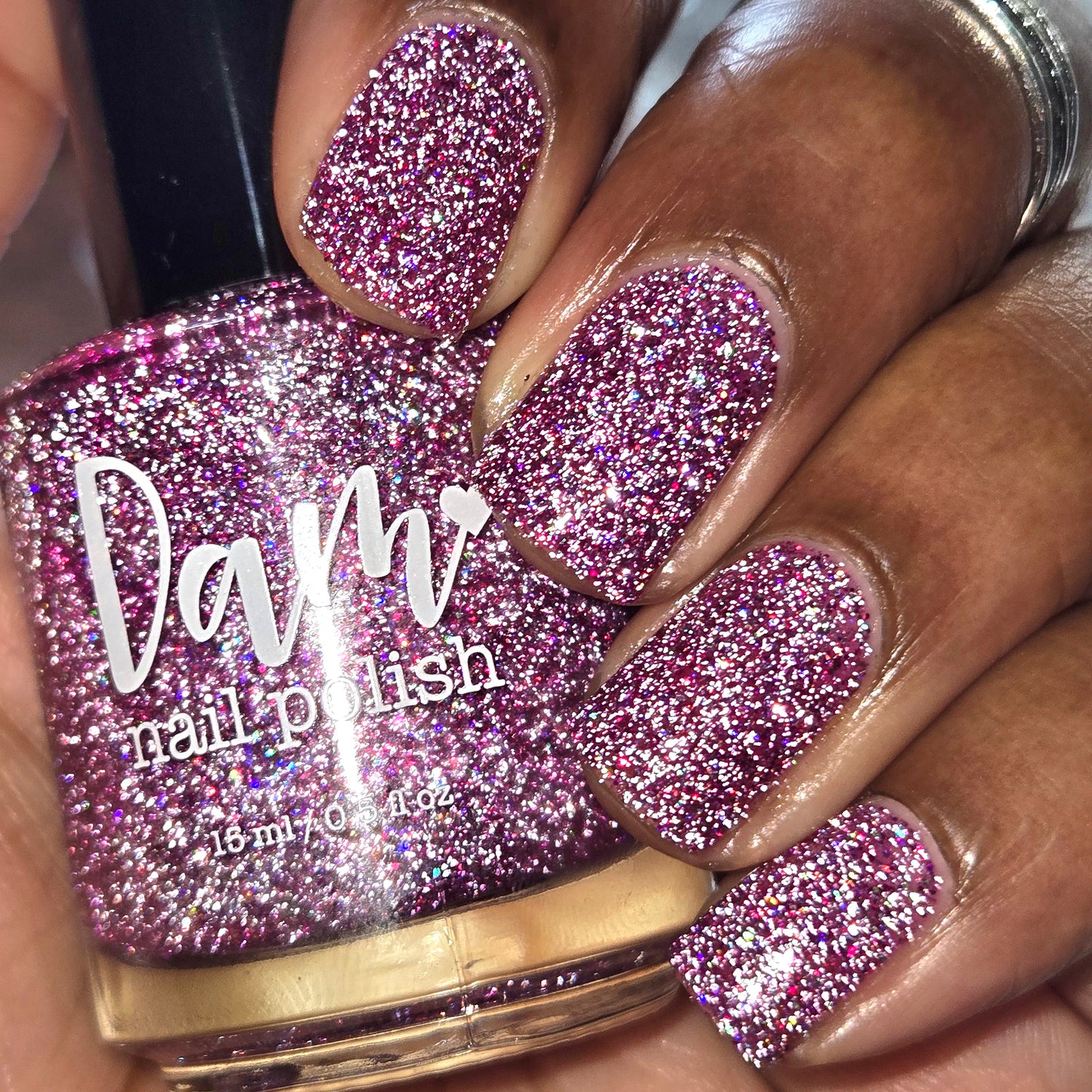 Love at First Bite - Purple Nail Polish - Reflective Glitter Nail Polish - Bitten Collection