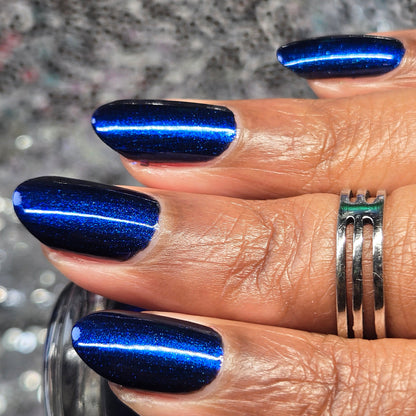 COMING SOON 10/9: Thunderbolt - Black Nail Polish - Shimmer Nail Polish - Polished Jewel Society Facebook Group Exclusive 2026
