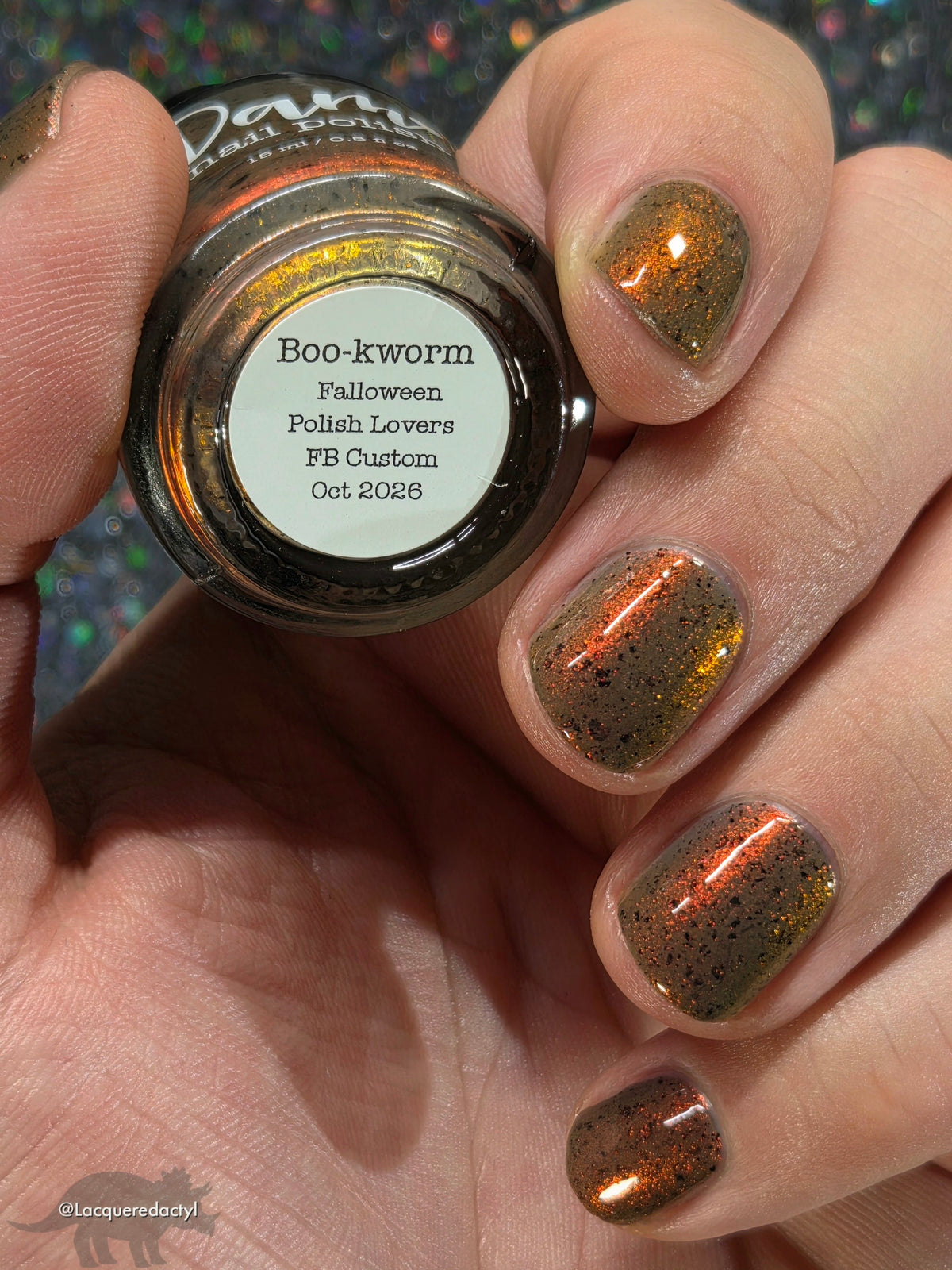 COMING SOON 10/9: Boo-kworm - Gray Nail Polish - Shimmer Nail Polish - Crelly Nail Polish - Falloween Polish Lovers Facebook Group Exclusive 2026