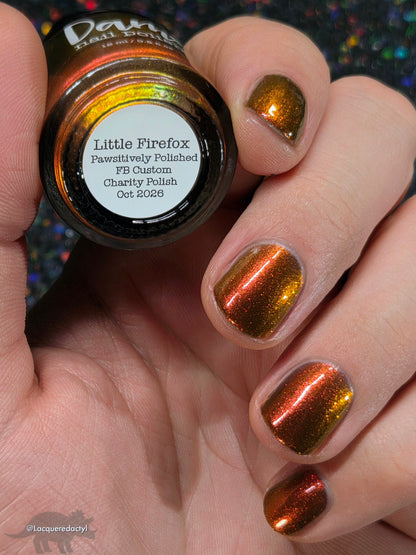 COMING SOON 10/9: Little Firefox - Brown Nail Polish - Shimmer Nail Polish - Pawsitively Polished Facebook Group Exclusive 2026