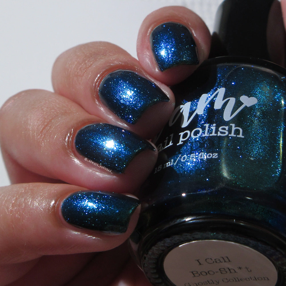 I Call Boo-sh*t - Black Nail Polish - Shimmer Nail Polish - Ghostly Collection - Halloween 2025 - Dam Nail Polish