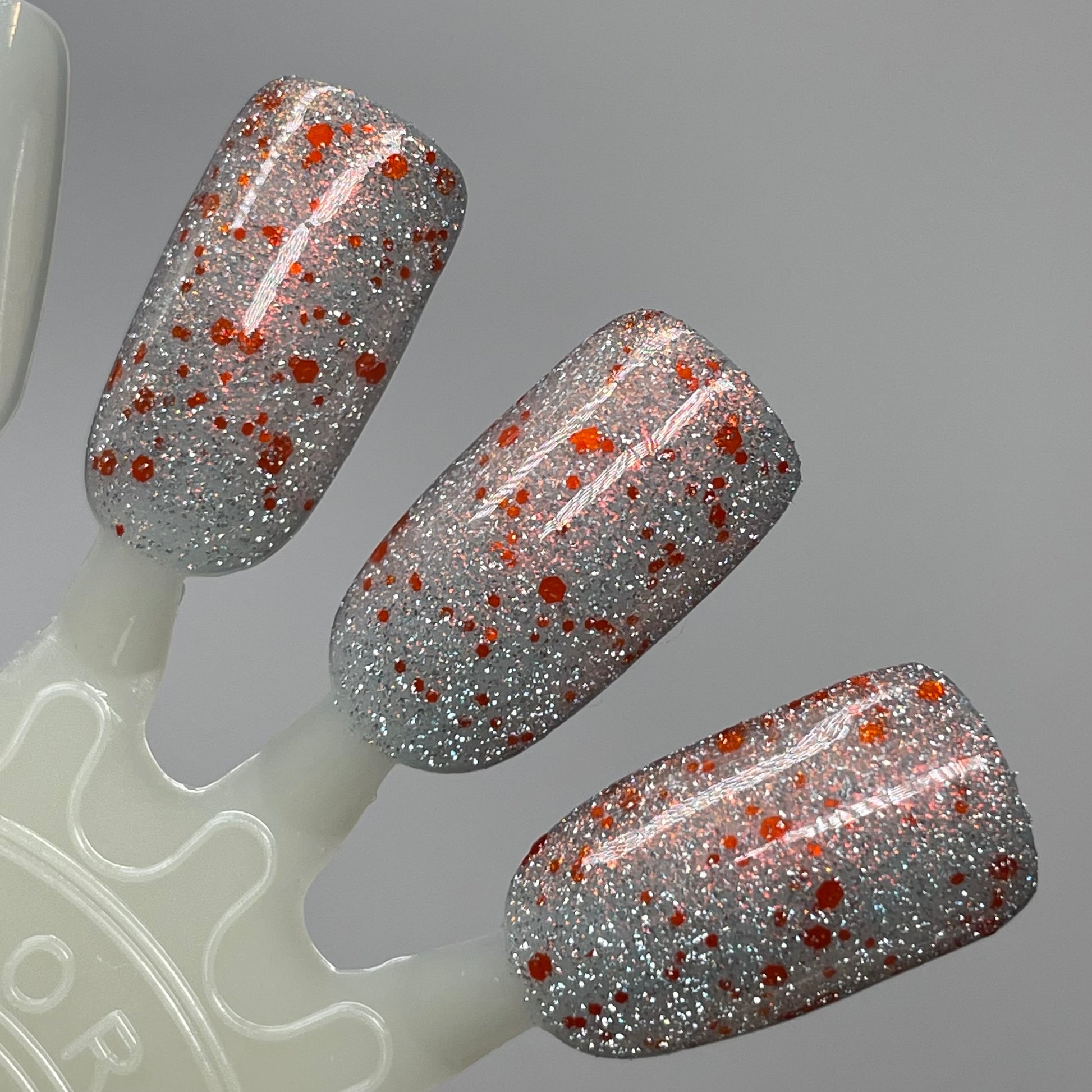 Soda Pop Lock and Drop It - Orange Silver Nail Polish - Reflective Glitter Nail Polish - Sugar Rush Collection - Dam Nail Polish