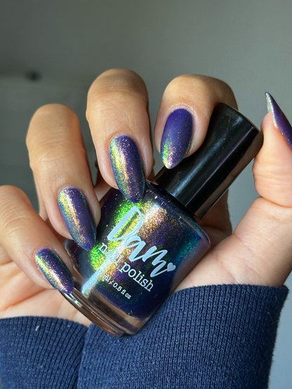 Sandman - Blurple Purple Shimmer Nail Polish - Bonus Track Collection - Dam Nail Polish