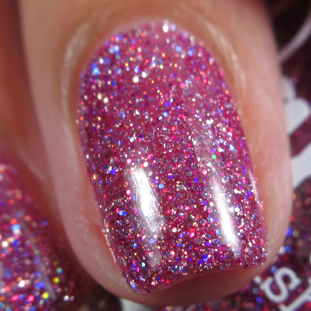 Love at First Bite - Purple Nail Polish - Reflective Glitter Nail Polish - Bitten Collection