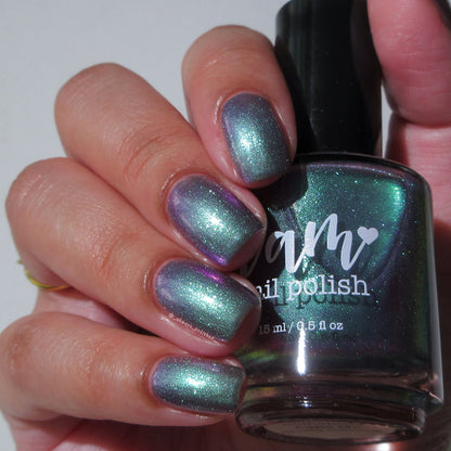 Somebody Sage Me - Gray Nail Polish - Shimmer Nail Polish - Ghostly Collection - Halloween 2025 - Dam Nail Polish