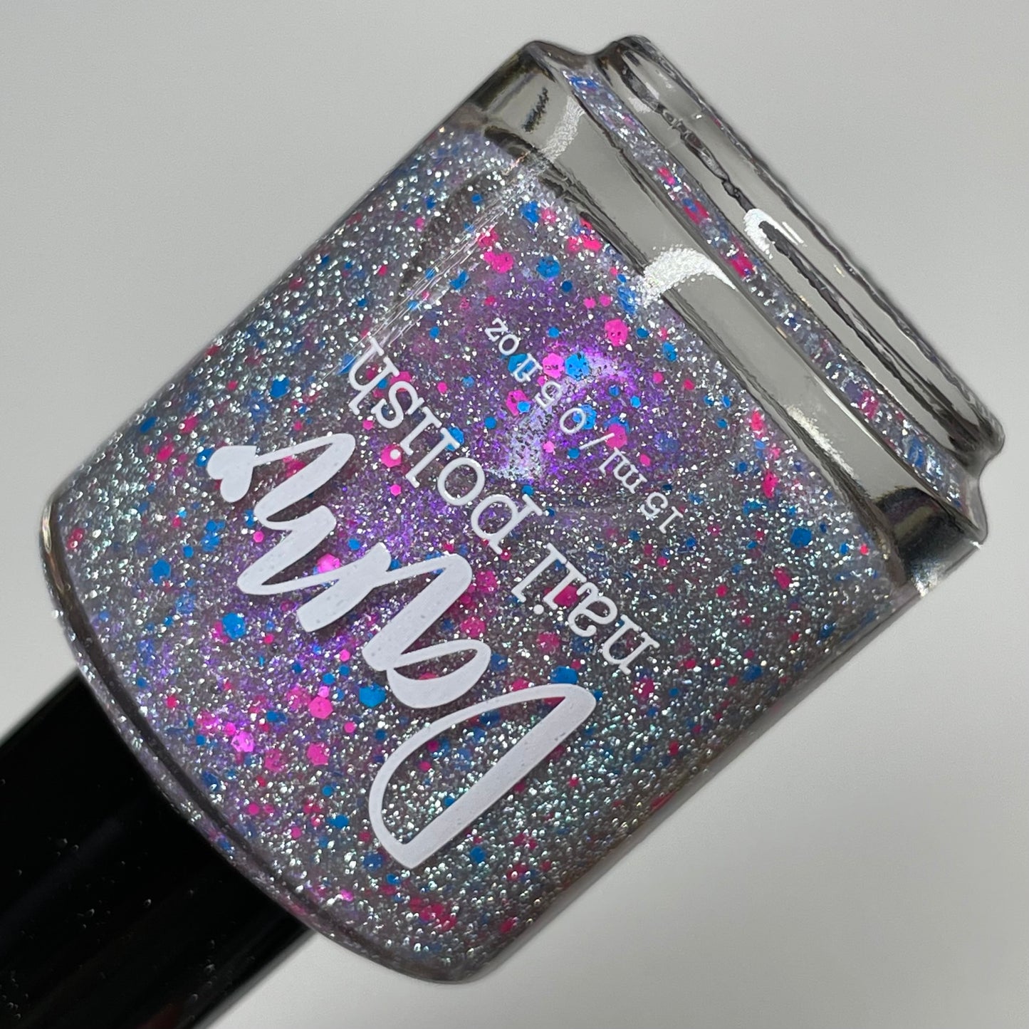Just Squidding Around - Purple Silver Nail Polish - Reflective Glitter Nail Polish - Squids Fly High Sibling - Dam Nail Polish