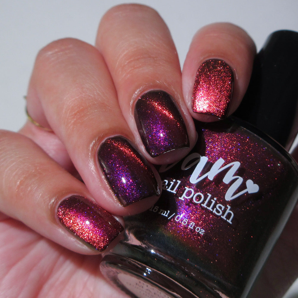 BLOODY MARY x3 - Black Nail Polish - Magnetic Nail Polish - Shimmer Nail Polish - Ghostly Collection - Halloween 2025 - Dam Nail Polish