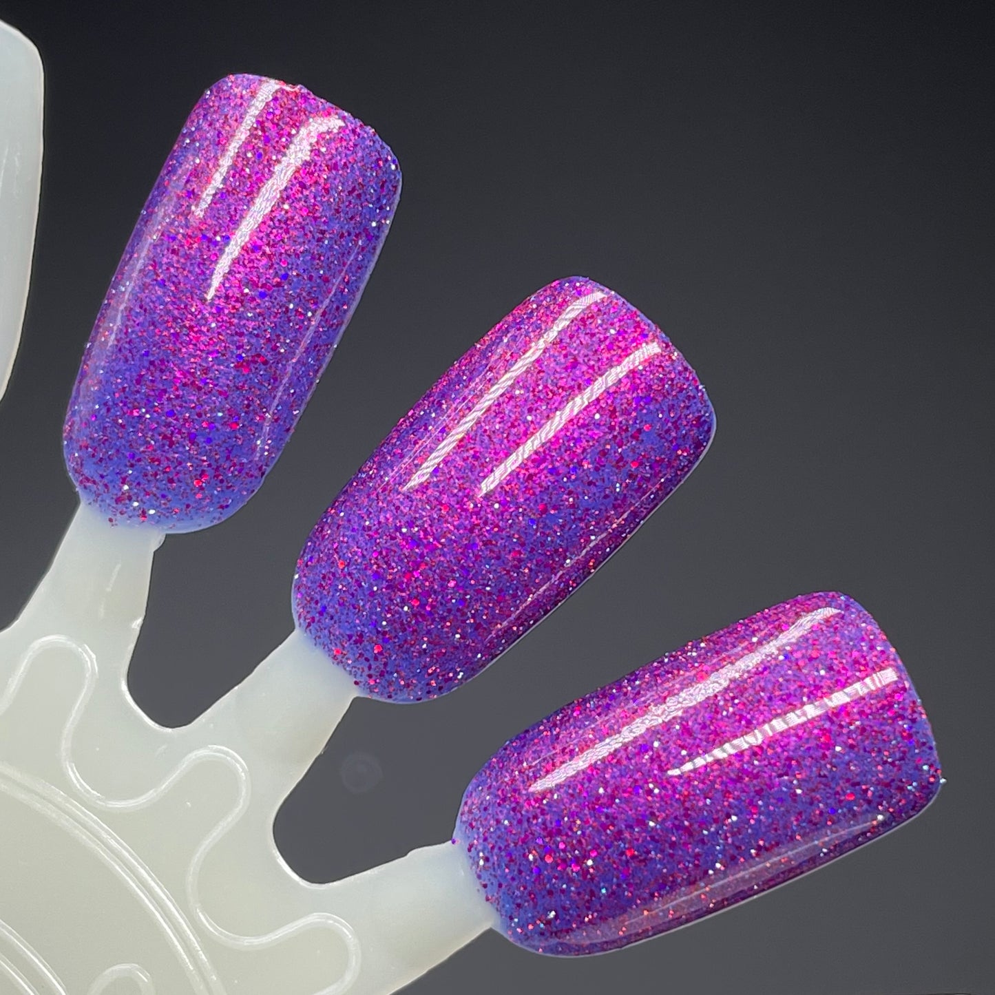 Don't Feed the Fears - Purple Nail Polish - Reflective Glitter Nail Polish - Polish of the Month - June 2026 - Dam Nail Polish