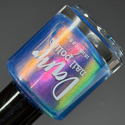 GTFO My Uterus - Blue Shimmer Nail Polish - Abortion Funds Org Polish