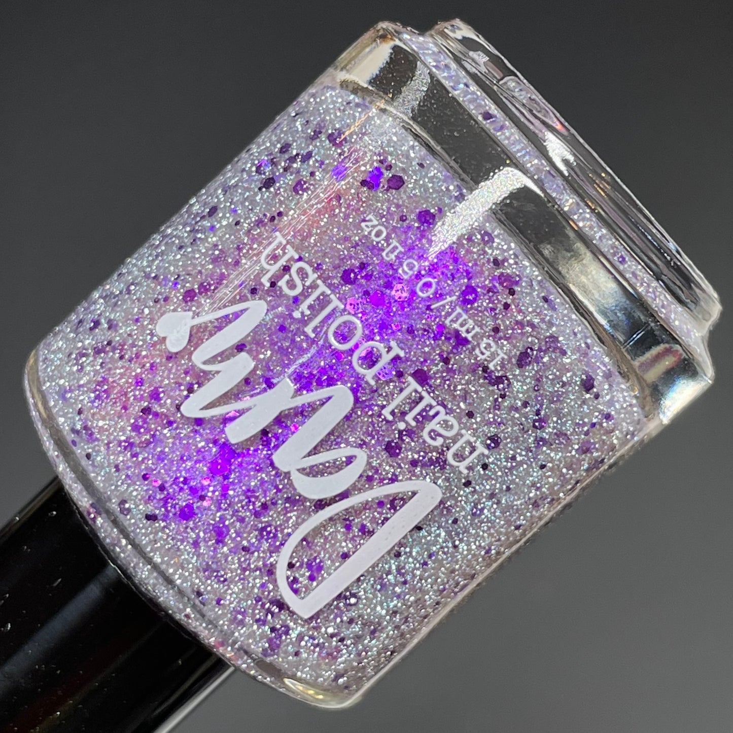 Gumdrop It Like It's Hot - Purple Silver Nail Polish - Reflective Glitter Nail Polish - Sugar Rush Collection - Dam Nail Polish
