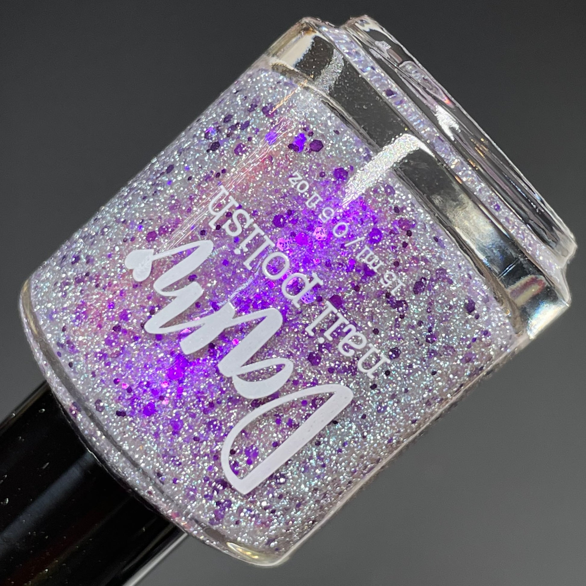 Gumdrop It Like It's Hot - Purple Silver Nail Polish - Reflective Glitter Nail Polish - Sugar Rush Collection - Dam Nail Polish