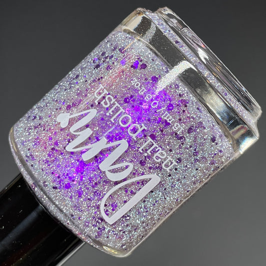 Gumdrop It Like It's Hot - Purple Silver Nail Polish - Reflective Glitter Nail Polish - Sugar Rush Collection - Dam Nail Polish