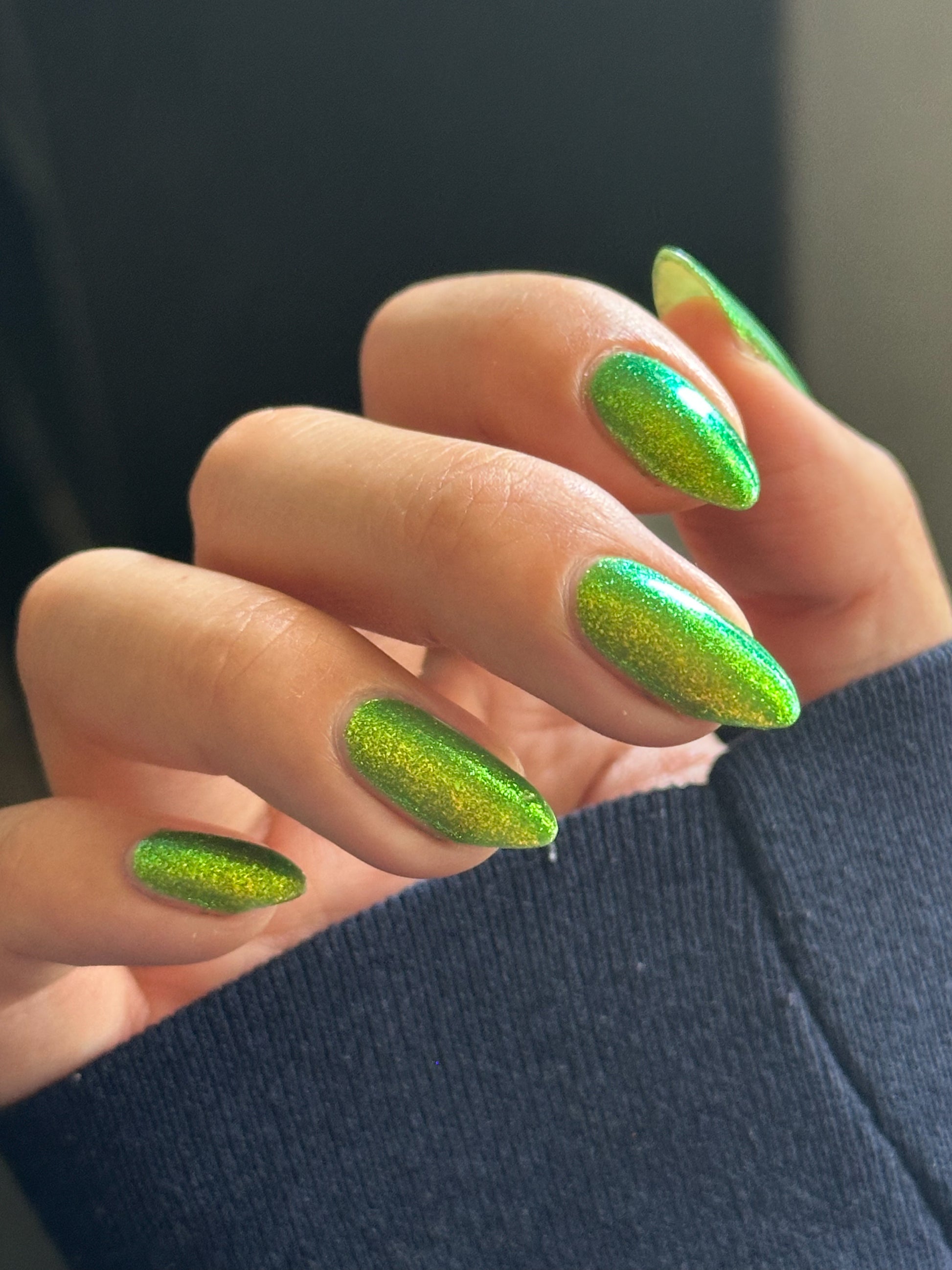 Maps - Lime Green Shimmer Nail Polish - Bonus Track Collection - Dam Nail Polish