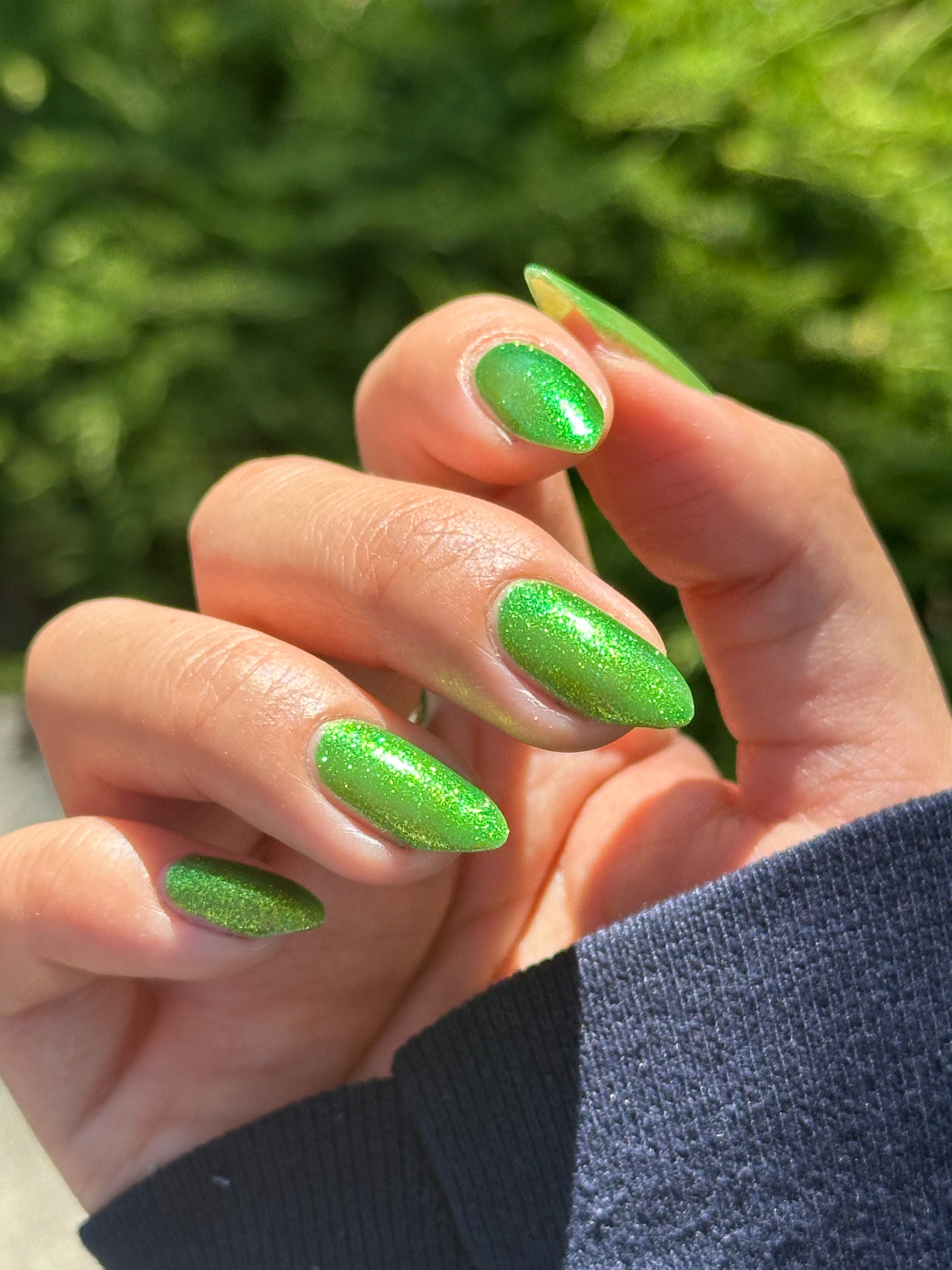 Maps - Lime Green Shimmer Nail Polish - Bonus Track Collection - Dam Nail Polish